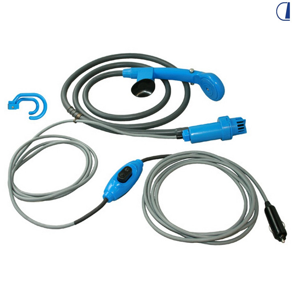Di-Tec Doccia manuale portatile 12V con pompa a immersione per camper