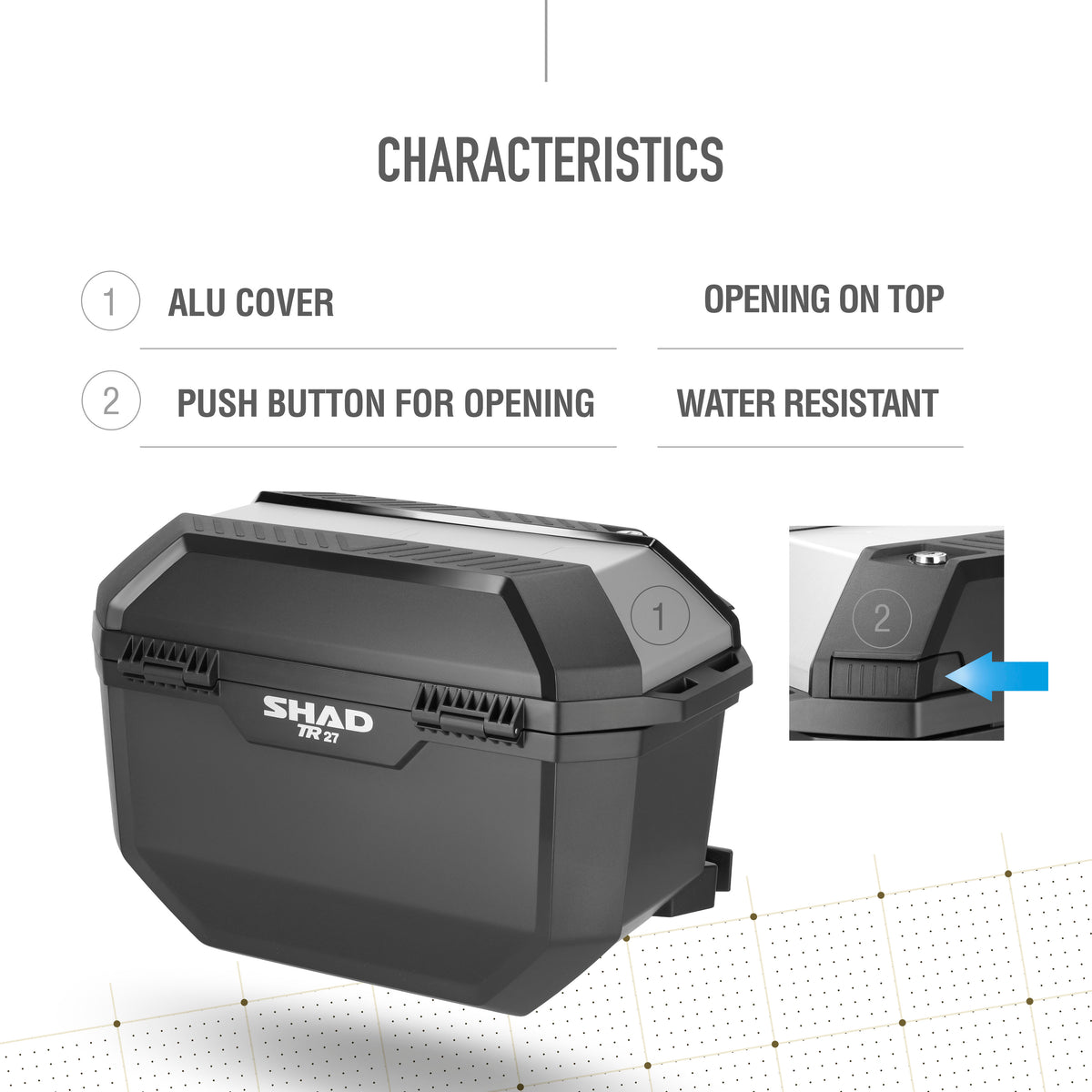 Shad Terra TR27 Aluminium-Koffer-Set für 3- und 4-Zylinder-Systeme