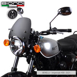 Biondi Cupolino Sport Nero Satinato con Kit Montaggio - Moto Guzzi V7 / Triumph Bonneville / Yamaha XSR / Benelli Imperiale