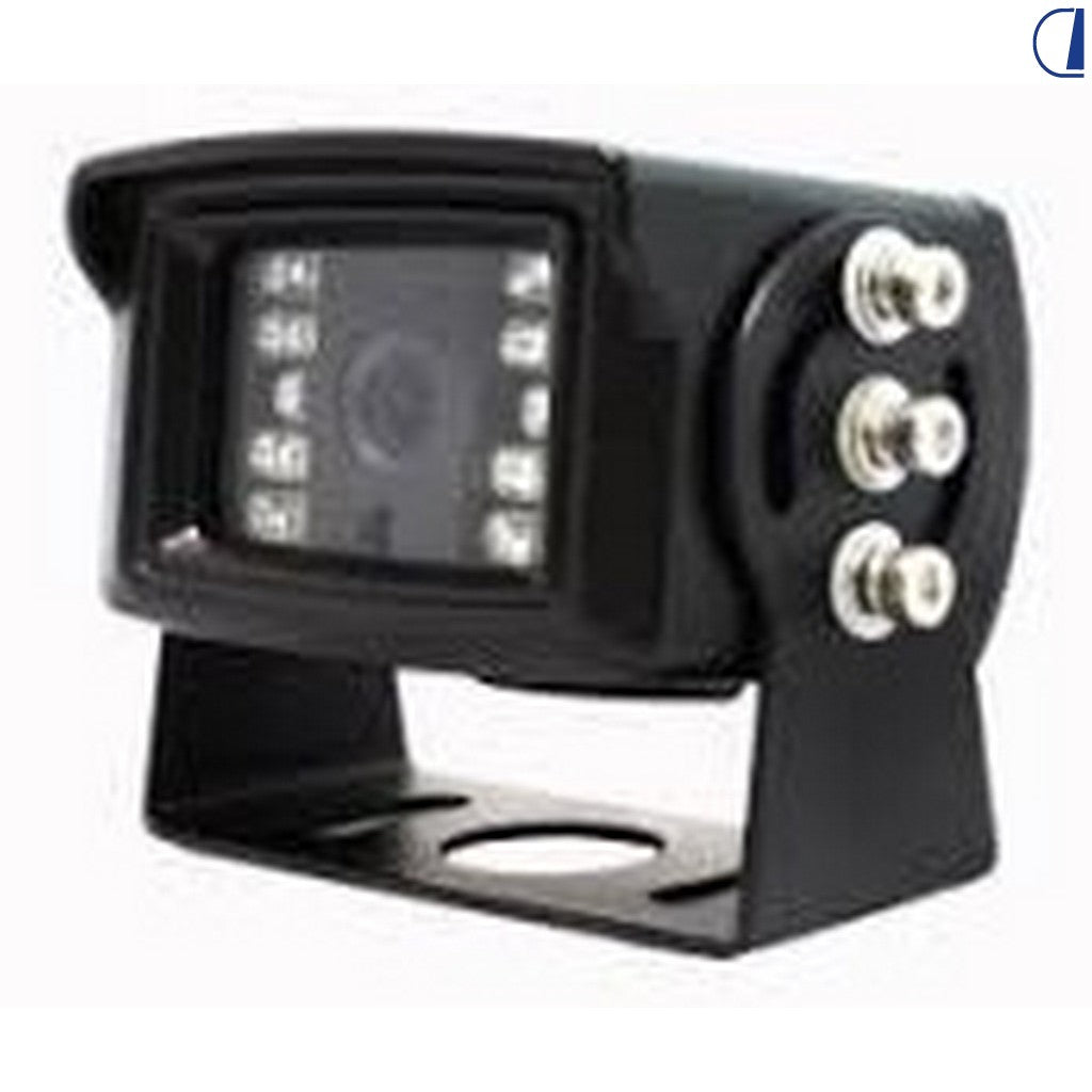 Di-Tec Retrocamera singola 12V nera con ottica 120° e visione notturna