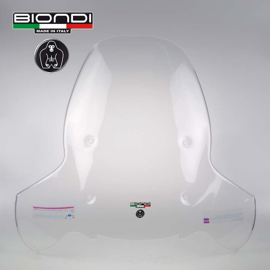 Biondi Parabrezza Club SYM Super Duke 150 cc. 1999 Trasparente con Attacchi