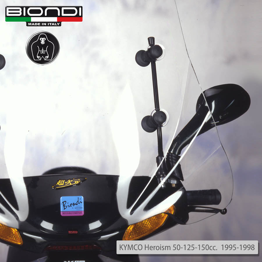 Biondi Parabrezza Pro Kymco Heroism 50/125/150 cc 1995-1998 con Attacchi