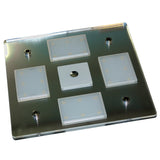 Plafoniera LED da soffitto Nightlight 5 con luce notturna blu, cromata
