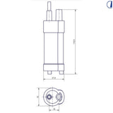 Di-Tec Pompa a immersione Eco 12V 11 L/min per camper