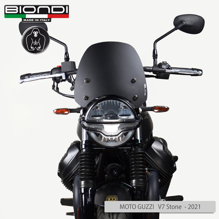 Biondi Cupolino Sport Nero Satinato Moto Guzzi V7 III/IV - V9 Bobber - V7 Sport