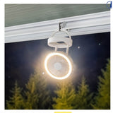 Di-Tec Ventilatore Tramontana con batteria ricaricabile e luce integrata