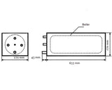 Pundmann 9L 12V/230V air exchanger boiler