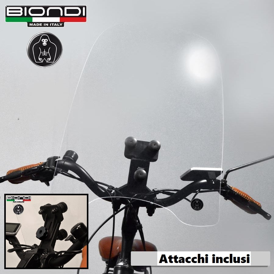 Biondi Parabrezza universale Bicicletta elettrica con attaco centrale