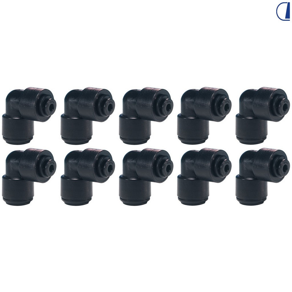 John Guest Curva 90° a innesto rapido riduzione 12/10 mm – conf. 10 pz