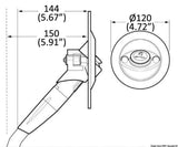 Whale Shower Twist Kalt Gerade Grau