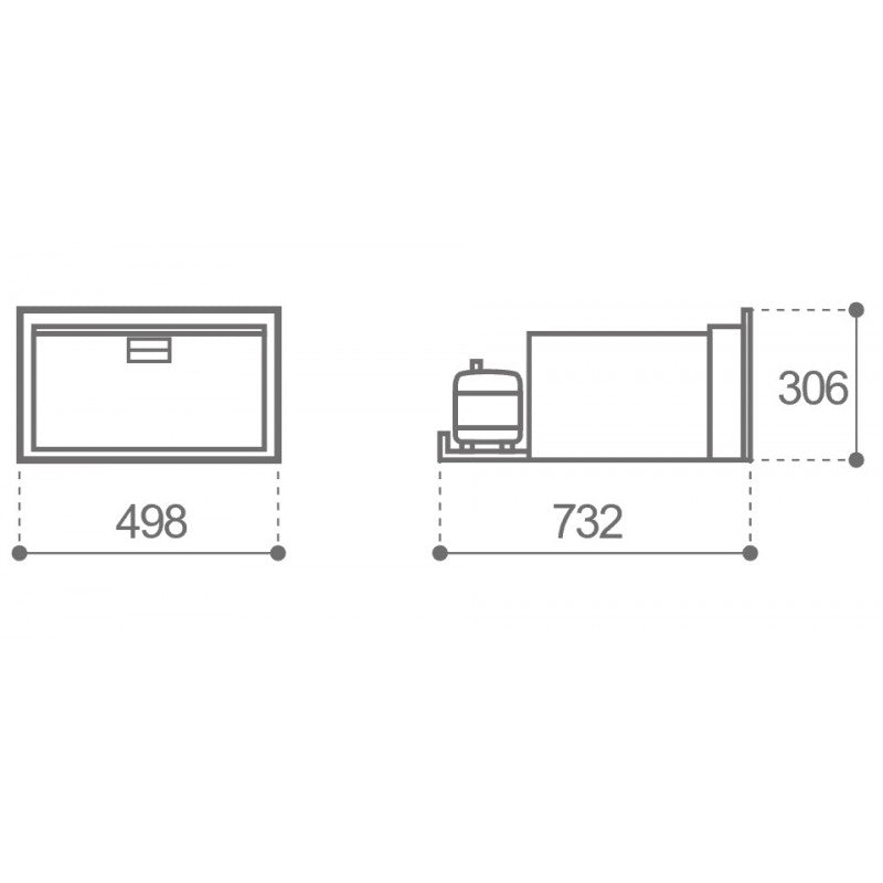 Vitrifrigo DW35 OCX2 BTX Congelatore a Cassetto 35 L Inox 12/24 V