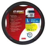 Lampa GT-Sport, coprivolante in Skeentex - L -  46/48 cm - Nero/Rosso 98017