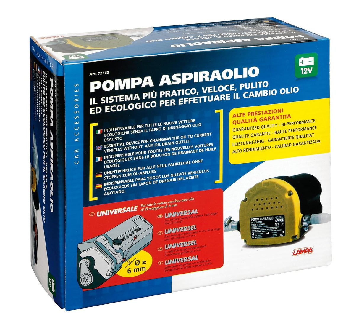 Lampa Pompa aspiraolio 12V 72163