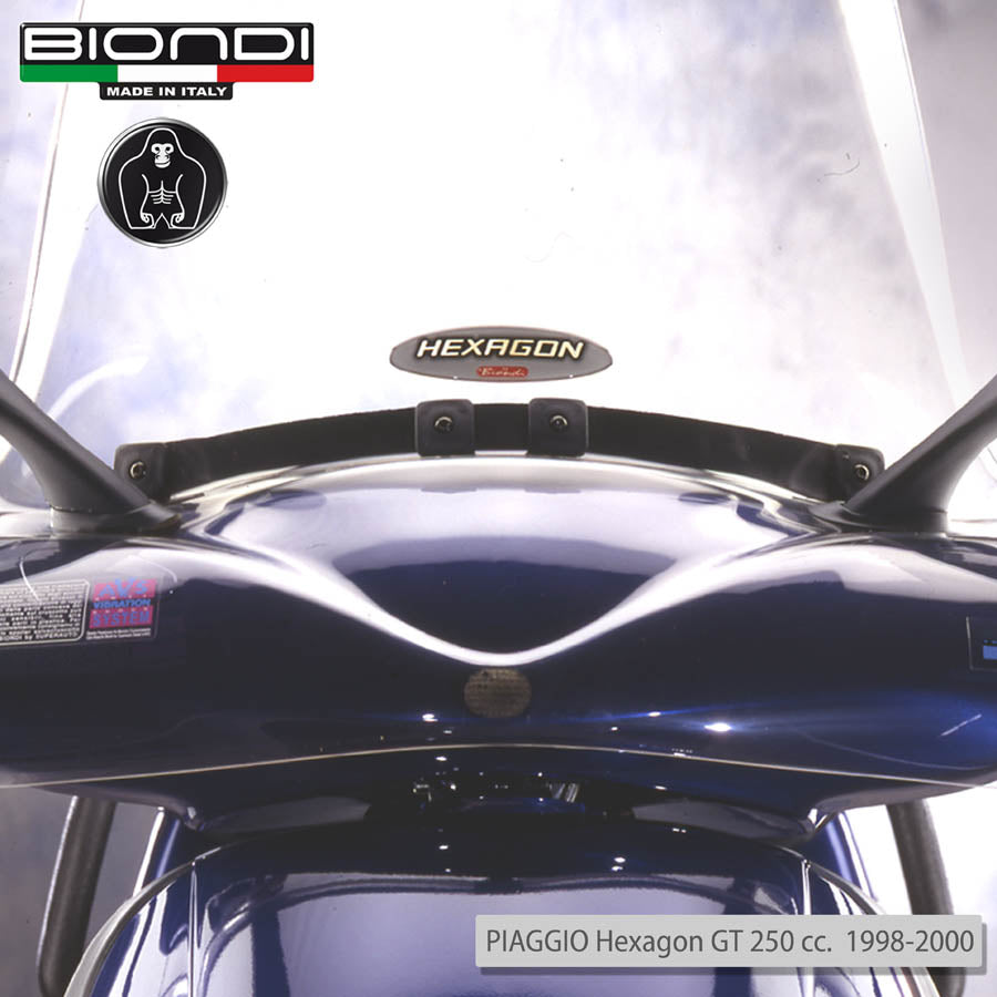 Biondi Parabrezza Club Piaggio Super Hexagon GTX 125/180/250 cc 2000 con Attacchi