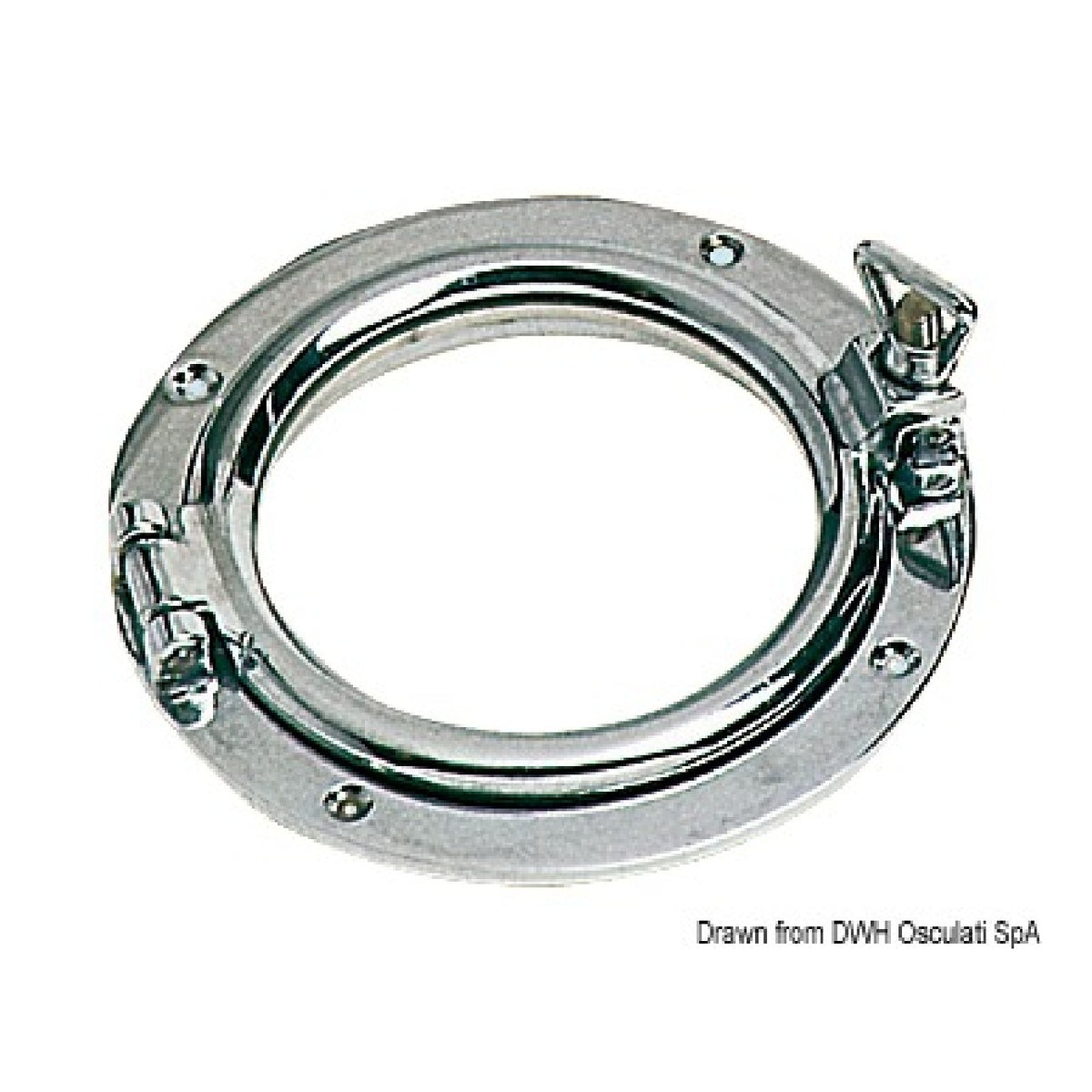 Oblò tondo ottone cromato 200 mm