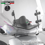 Biondi Parabrezza Club Piaggio Beverly 125/250 cc 2003-2006 con Attacchi