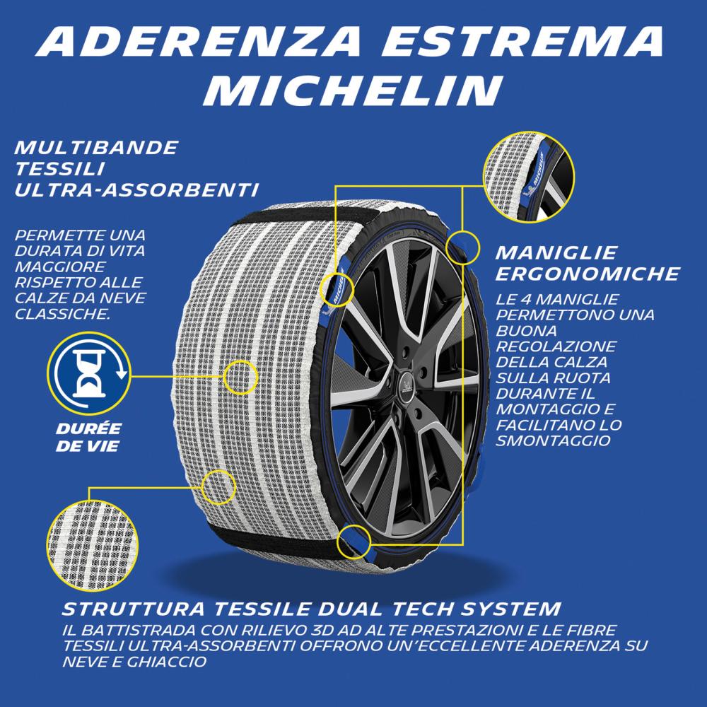 Michelin Calze da neve in tessuto SOS Grip Xtrem 3D gruppo X9