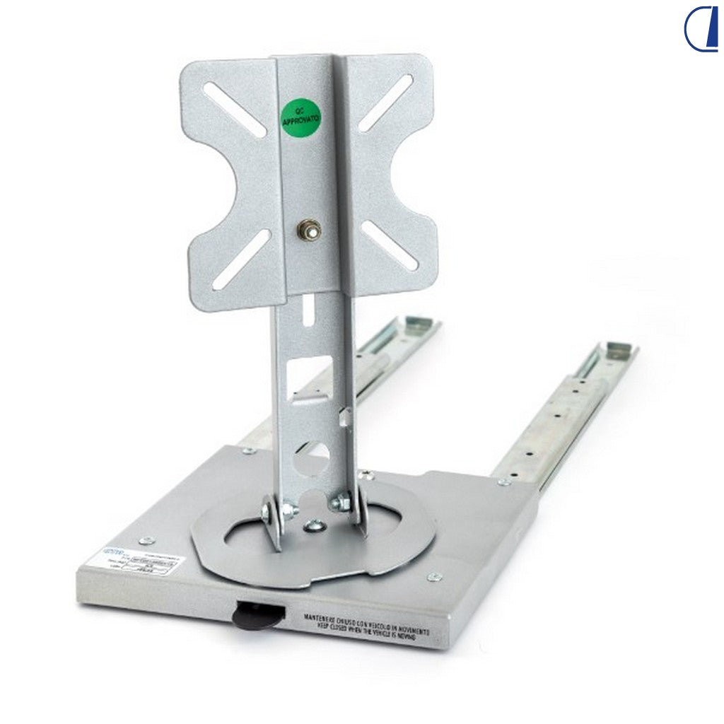 Di-Tec Supporto TV da piano scorrevole e orientabile per camper, portata 7 kg