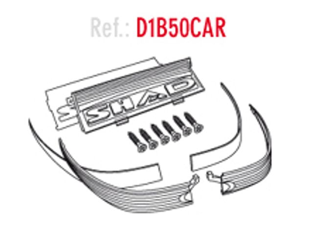 Reflector Shad para baúl SH50 rojo D1B50CAR