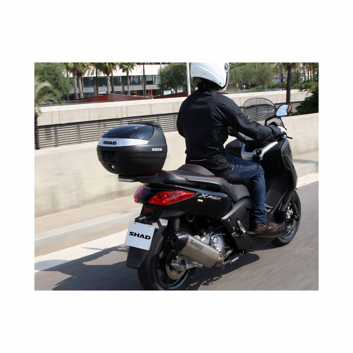 Baúl superior para motocicleta o scooter Shad SH29, negro, D0B29100