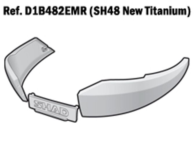 Baúl superior Shad Side Band gris titanio SH48 D1B482EMR