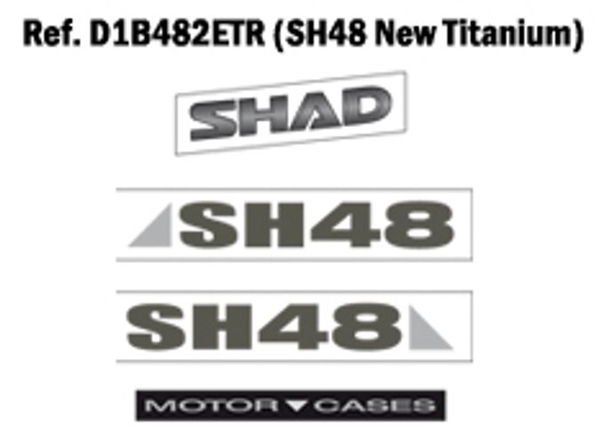 Shad „Shad“-Aufkleber für SH48 Topcase, Titangrau D1B482ETR