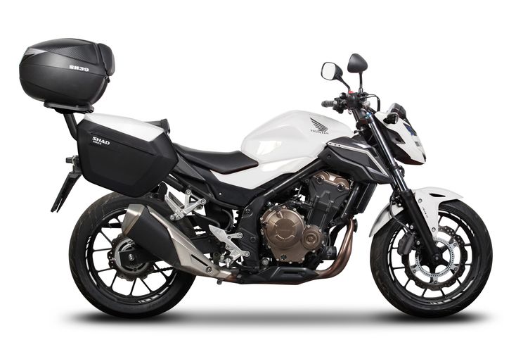 Par de maletas laterales para motocicleta Shad SH23, color negro D0B23100 