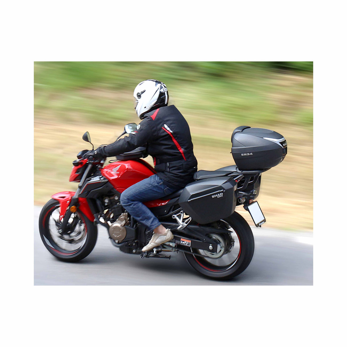 Par de maletas laterales para motocicleta Shad SH23, color negro D0B23100 