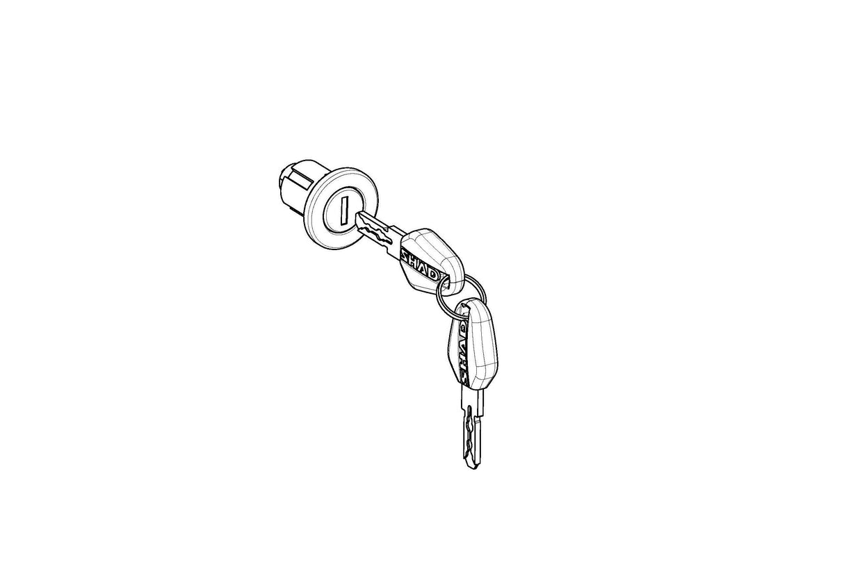 Shad Ersatzschloss mit schwarzem Schlüssel 203076R