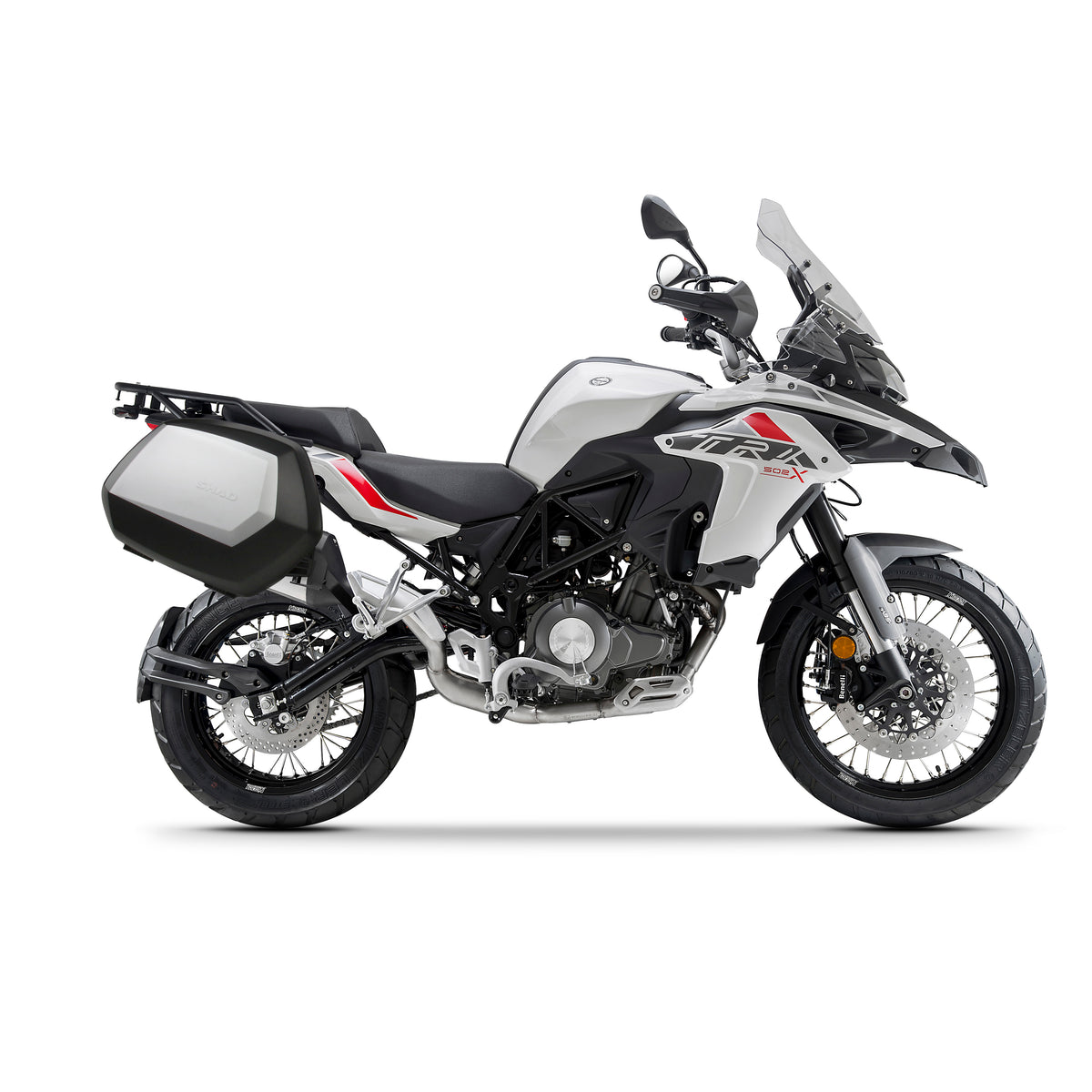 Kit de maletas laterales de aluminio SHAD SH38X + marco de sistema 3P para Benelli TRK 502X 18>