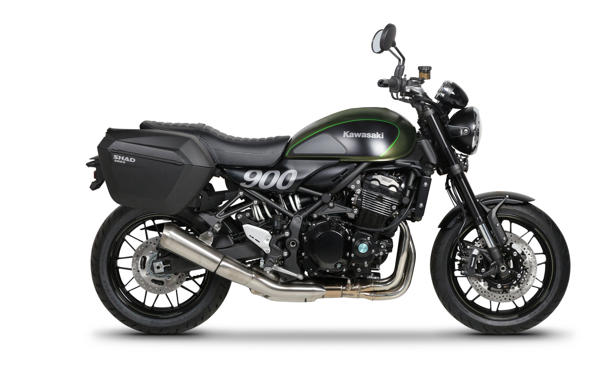 KIT DE MALETAS LATERALES SHAD SH36 CARBONO + CHASIS SISTEMA 3P KAWASAKI Z900RS 2018