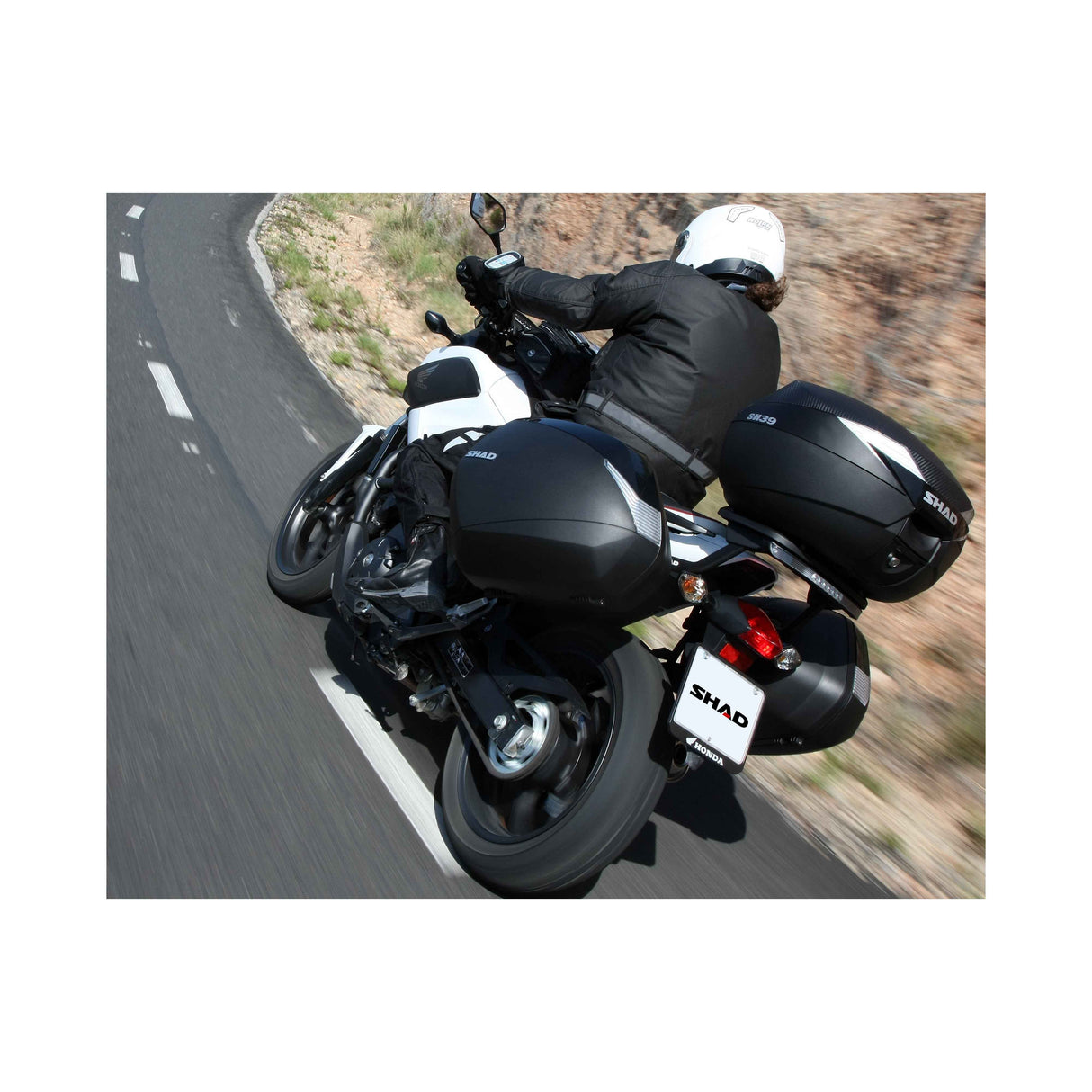 Par de maletas laterales Shad SH36 para motocicleta, cubierta de carbono D0B36200