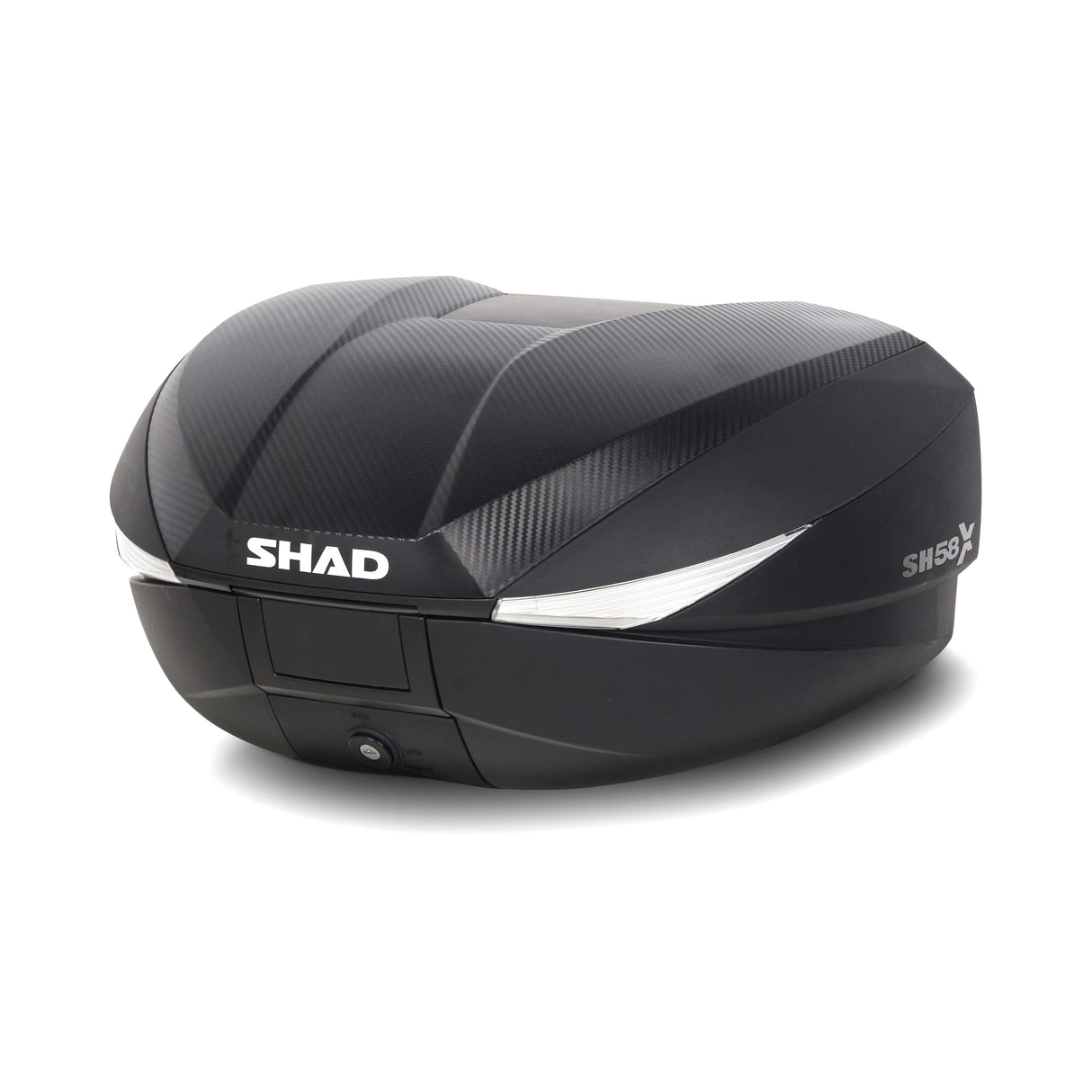 Baúl superior expandible para motocicleta Shad SH58X Conver en carbono D0B58206