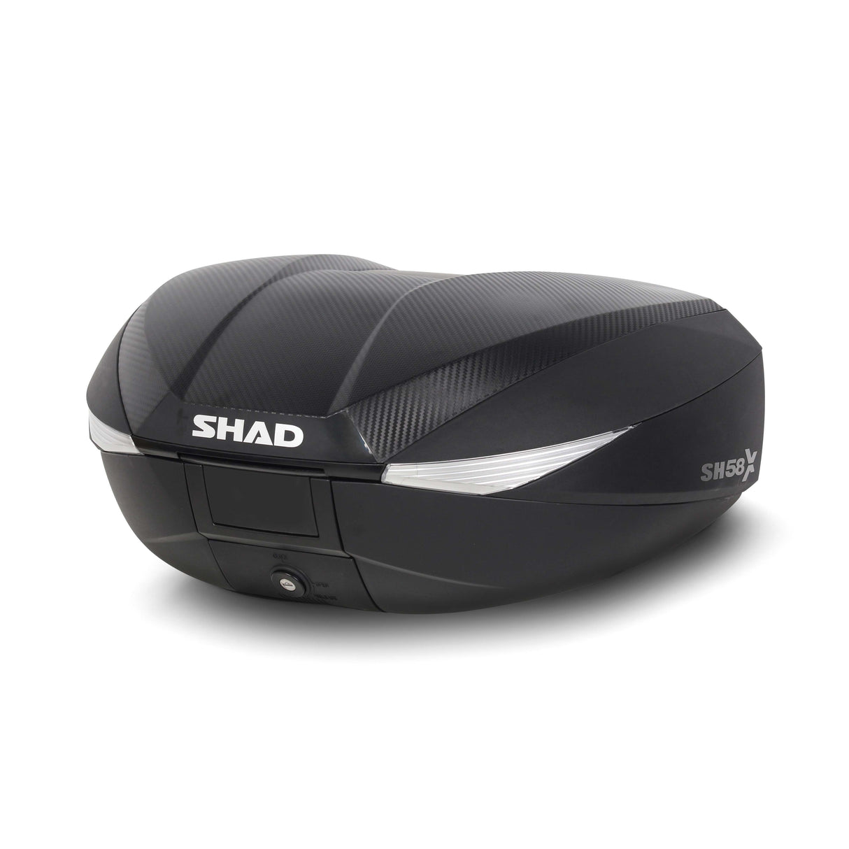 Baúl superior expandible para motocicleta Shad SH58X Conver en carbono D0B58206