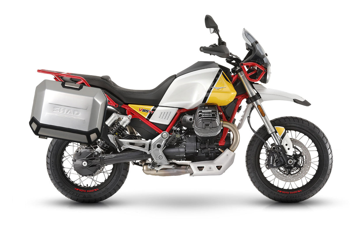 SHAD SH35 Seitenkoffer-Kit + 4P Rahmen Moto Guzzi V85TT 2019