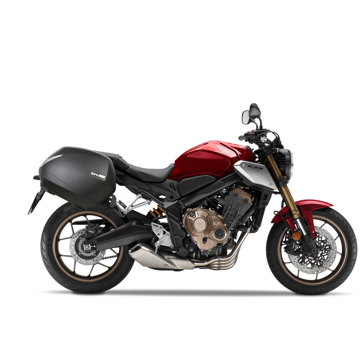 Kit de maletas laterales de aluminio SHAD SH38X + marco de sistema 3P para Honda CB650R 21>
