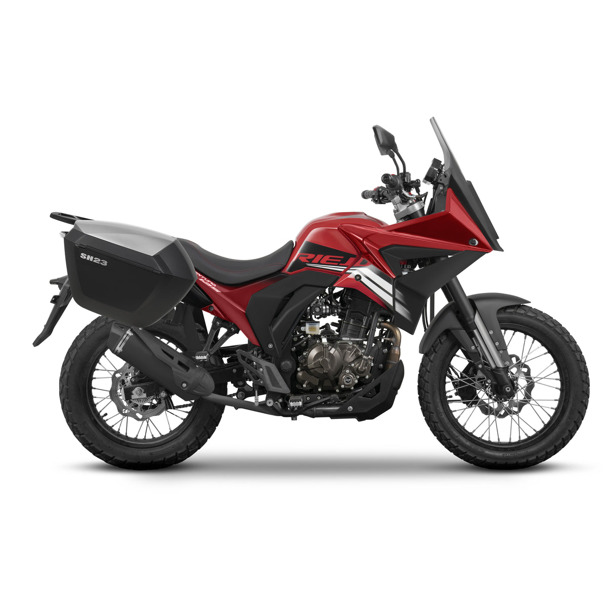 KIT VALIGIE LATERALI SHAD SH38X Nere +TELAIO 3P SYSTEM RIEJU AVENTURA 125 23>