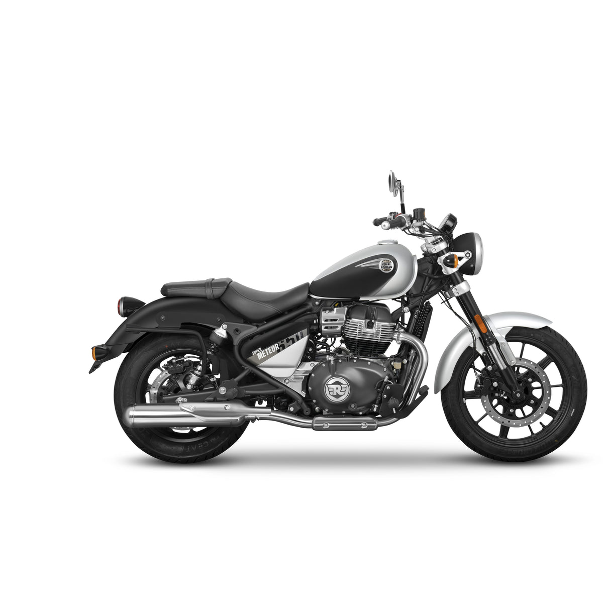 SHAD SH38X Aluminium-Seitenkoffer-Kit + 3P-Systemrahmen für Royal Enfield Super Meteor 650 23>