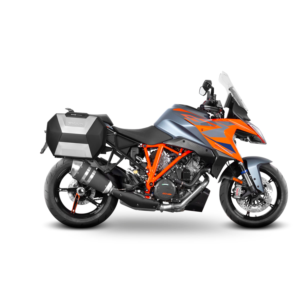 SHAD SH38X Schwarzes Seitenkoffer-Kit + 3P Systemrahmen KTM 1290 SUPERDUKE GT 23>