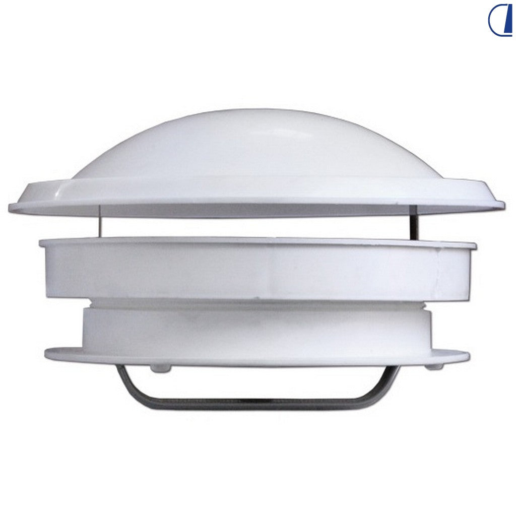 Di-Tec Oblò tondo bianco con maniglia per camper