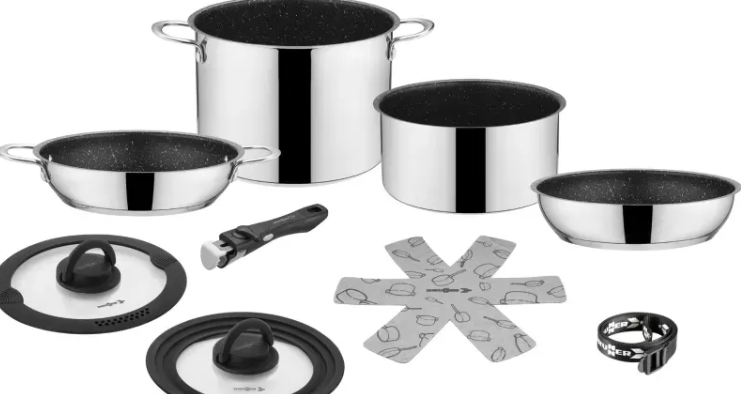 Brunner Popote Academy Vacum Set de ollas 7+1 pzs 22 cm