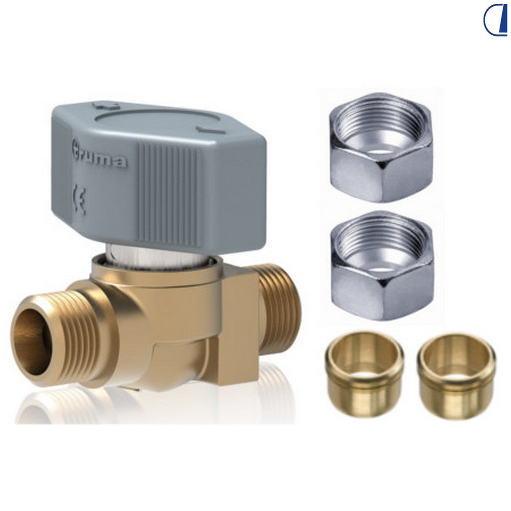 GOK Valvola gas a chiusura rapida con flangia Ø 8 mm