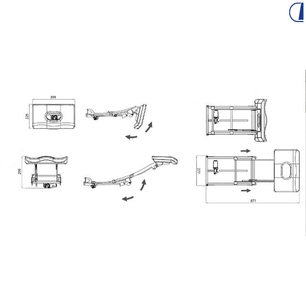 Di-Tec Relax Seat System base girevole con poggiapiedi per Fiat Ducato dal 2006