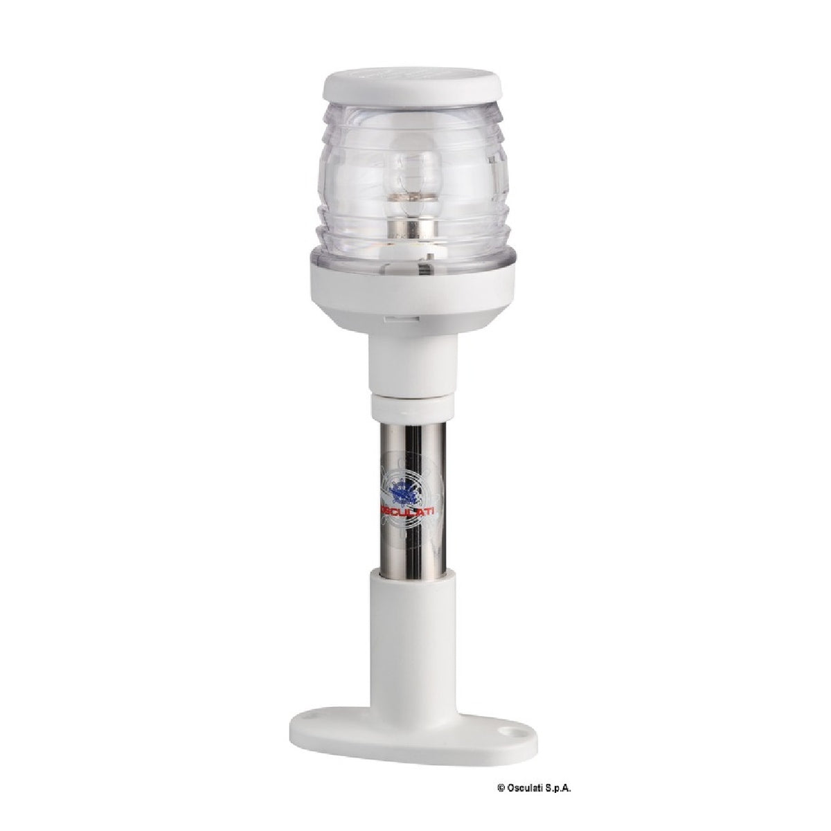 Asta con fanale bianco 20 cm