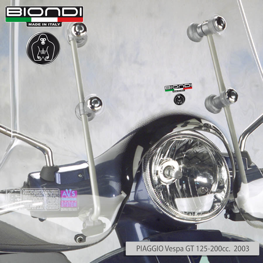 Biondi Parabrezza Club Aprilia Scarabeo 500 2007-2012 con Attacchi