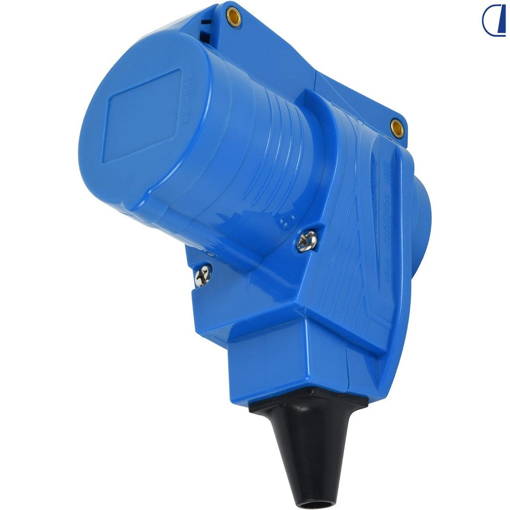 Di-Tec Presa angolare 90° CEE 16A + Schuko per camper IP44