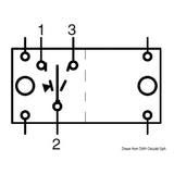 Interruttore ON-OFF-(ON) singolo polo 2 lam 12 V