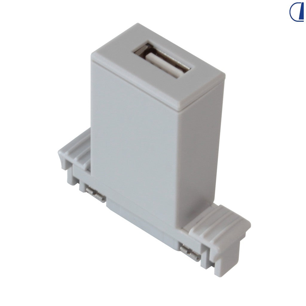 Presa USB per Track System argento 5x20 mm – conf. 10 pz