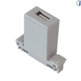 Presa USB per Track System argento 5x20 mm – conf. 10 pz