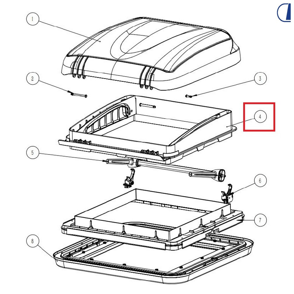 Cornice esterna per oblò Di-Tec 400x400 mm